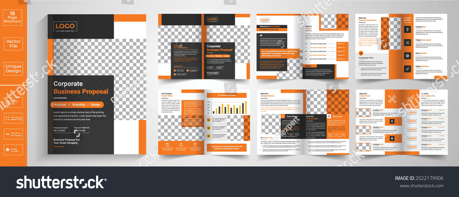 10,10 102 Pages Brochure Design Images, Stock Photos & Vectors  Within 12 Page Brochure Template