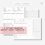 10 10 Patient Nursing Report Sheet Template (Medical Surgical Version 10) Throughout Med Surg Report Sheet Templates