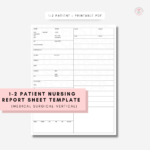 10-10 Patient Nursing Report Sheet Template (Medical-Surgical)//VERTICAL  layout
