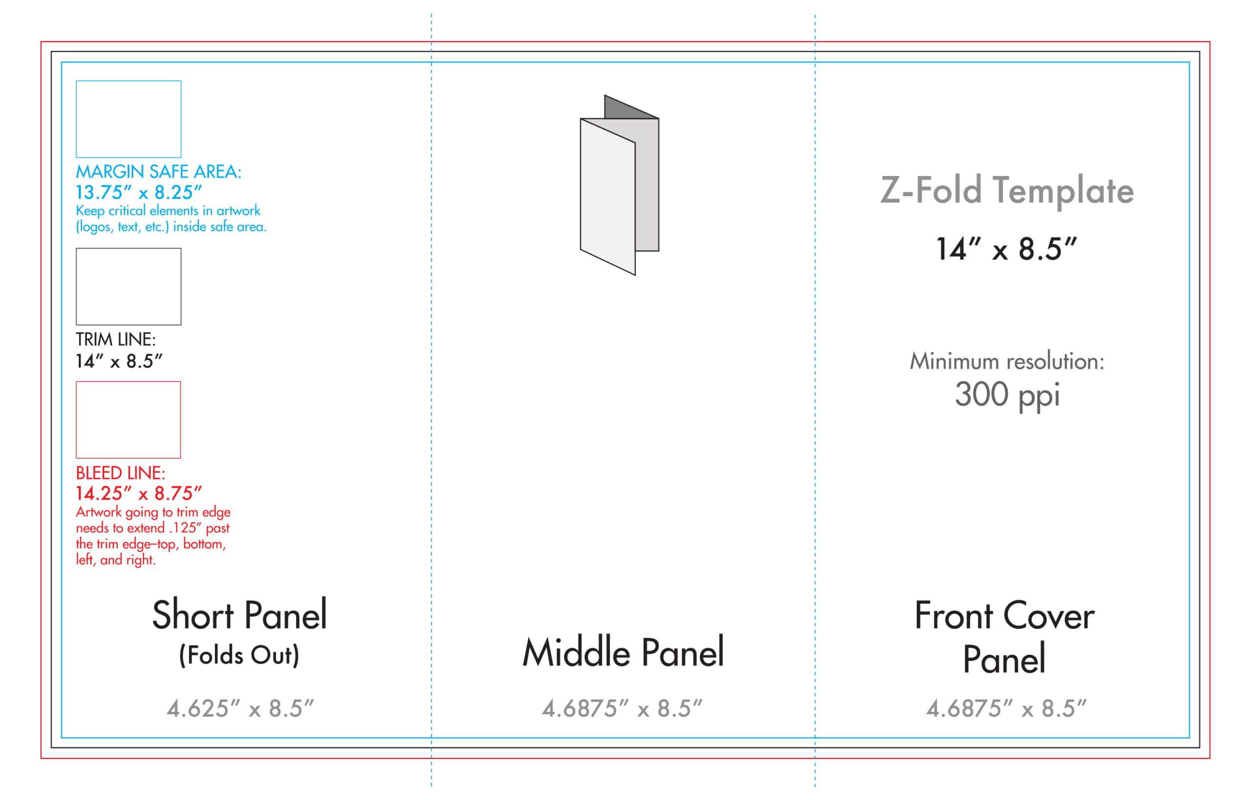 10.10" x 10" Z Fold Brochure Template - U.S 10.10" x 10" Z Fold Brochure Template - U.S