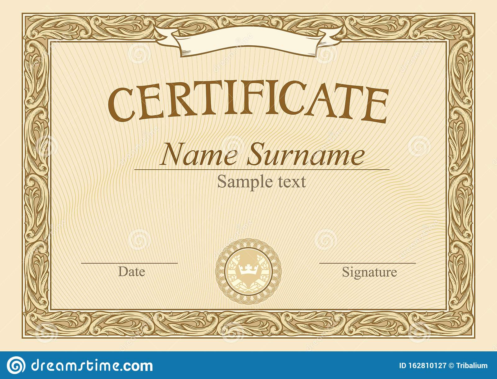 10,1018 Certificate Template Stock Photos - Free & Royalty-Free  Pertaining To Mock Certificate Template