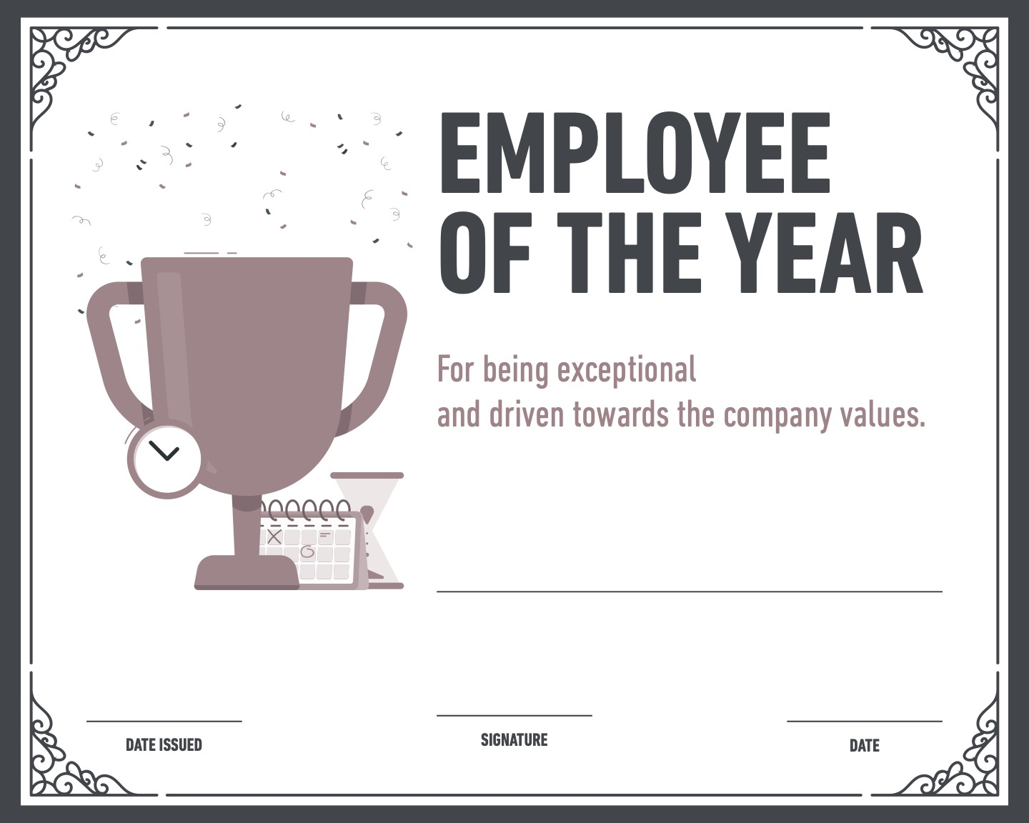 10 Amazing Award Certificate Templates In 10 – Recognize Intended For Employee Of The Year Certificate Template Free