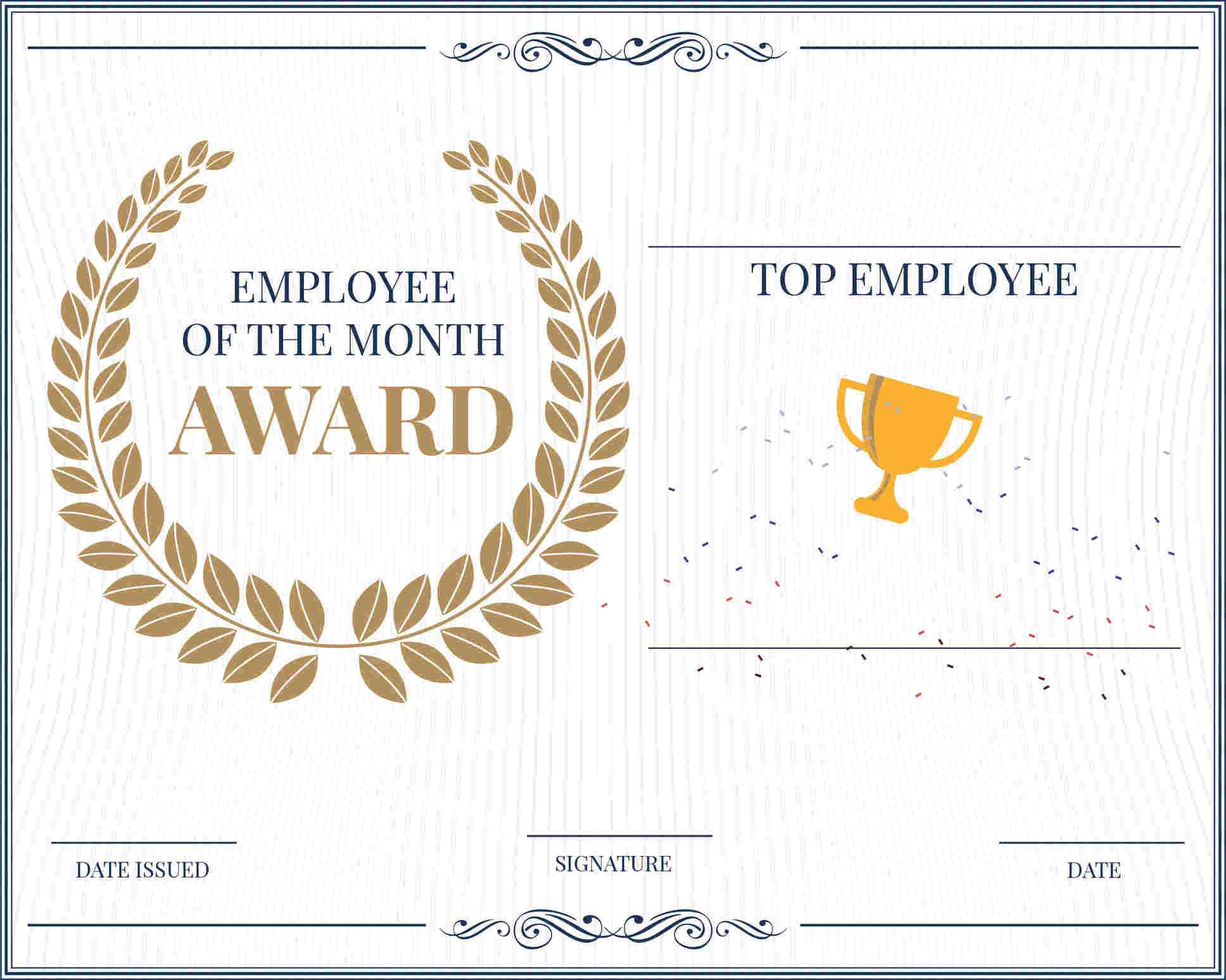 10 Amazing Award Certificate Templates in 10 - Recognize Throughout Employee Of The Year Certificate Template Free