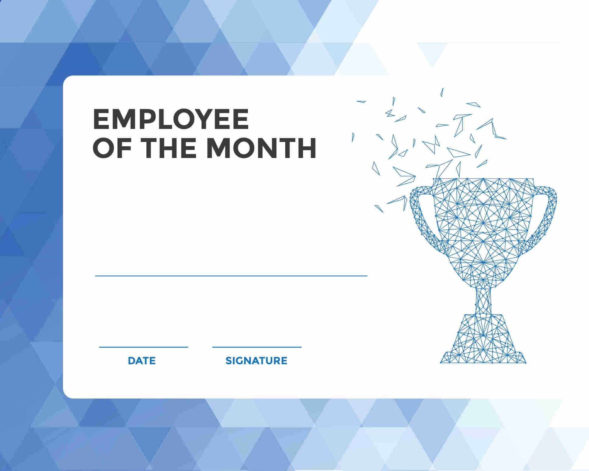 10 Amazing Award Certificate Templates In 10 – Recognize With Employee Of The Month Certificate Templates