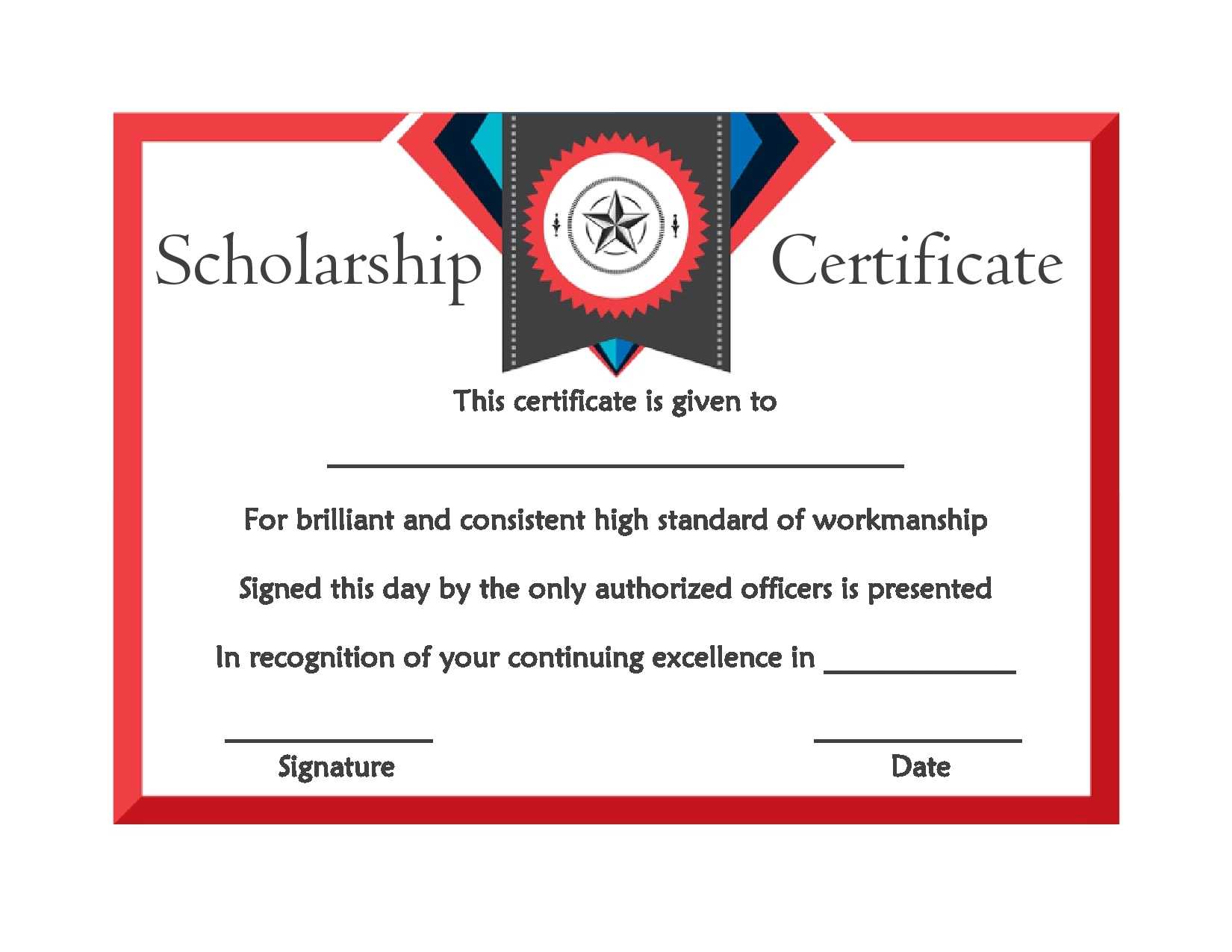 10 Amazing Scholarship Certificate Templates [Award  Within Scholarship Certificate Template Word