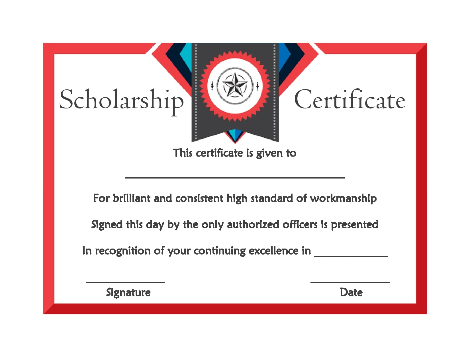 10 Amazing Scholarship Certificate Templates [Award  Within Scholarship Certificate Template