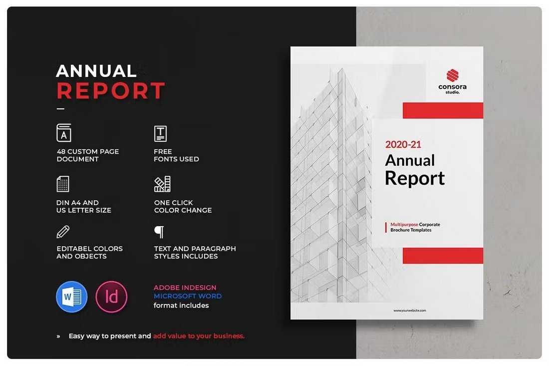 10+ Annual Report Templates (Word & InDesign) 10  Design Shack Intended For Ind Annual Report Template