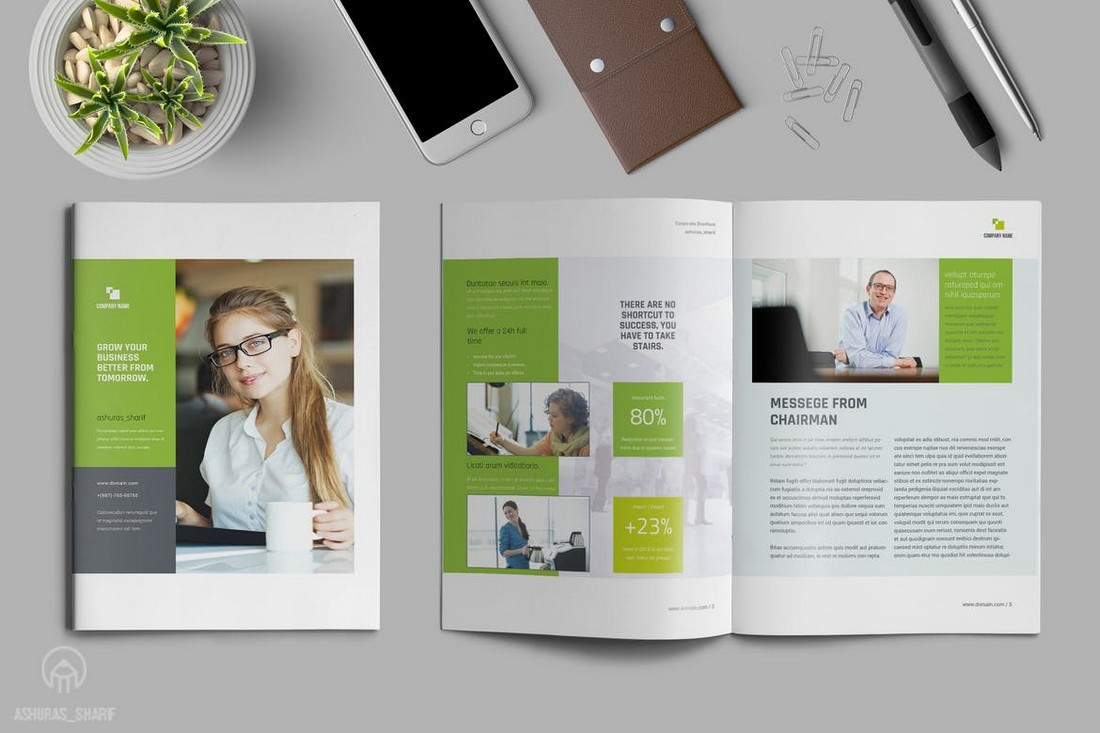 10+ Annual Report Templates (Word & InDesign) 10  Design Shack With Regard To Chairman