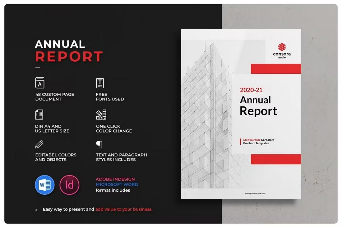 10+ Annual Report Templates (Word & InDesign) 10  Design Shack With Regard To Cover Page Of Report Template In Word