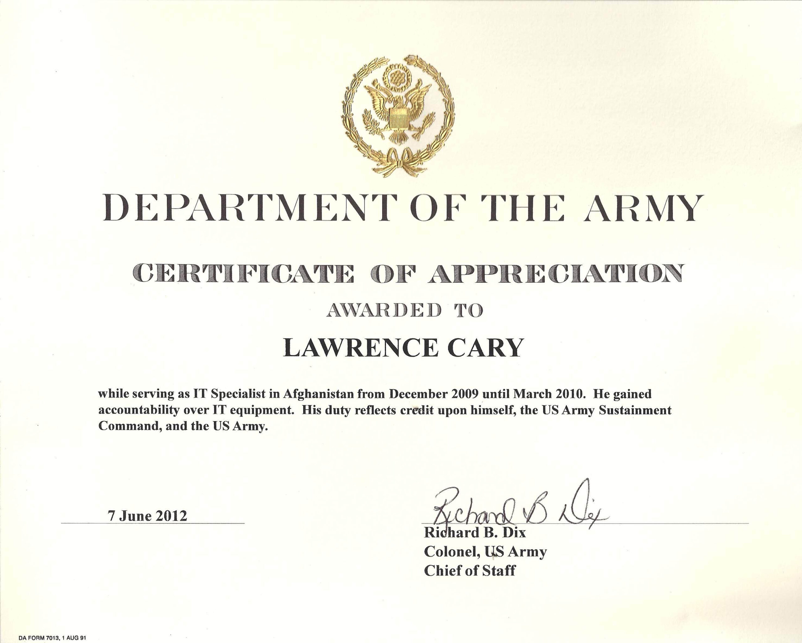 10+ Army Appreciation Certificate Templates - PDF, DOCX  Free  Pertaining To Army Certificate Of Appreciation Template
