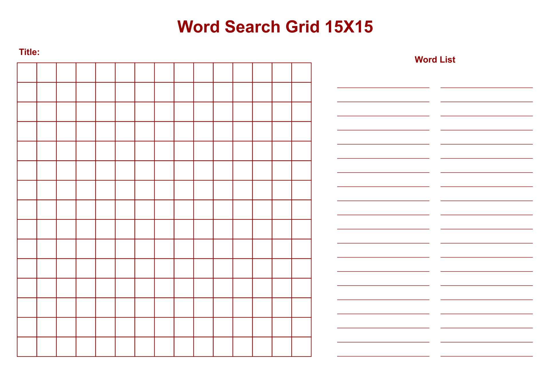 10 Best Blank Word Search Puzzles Printable - printablee