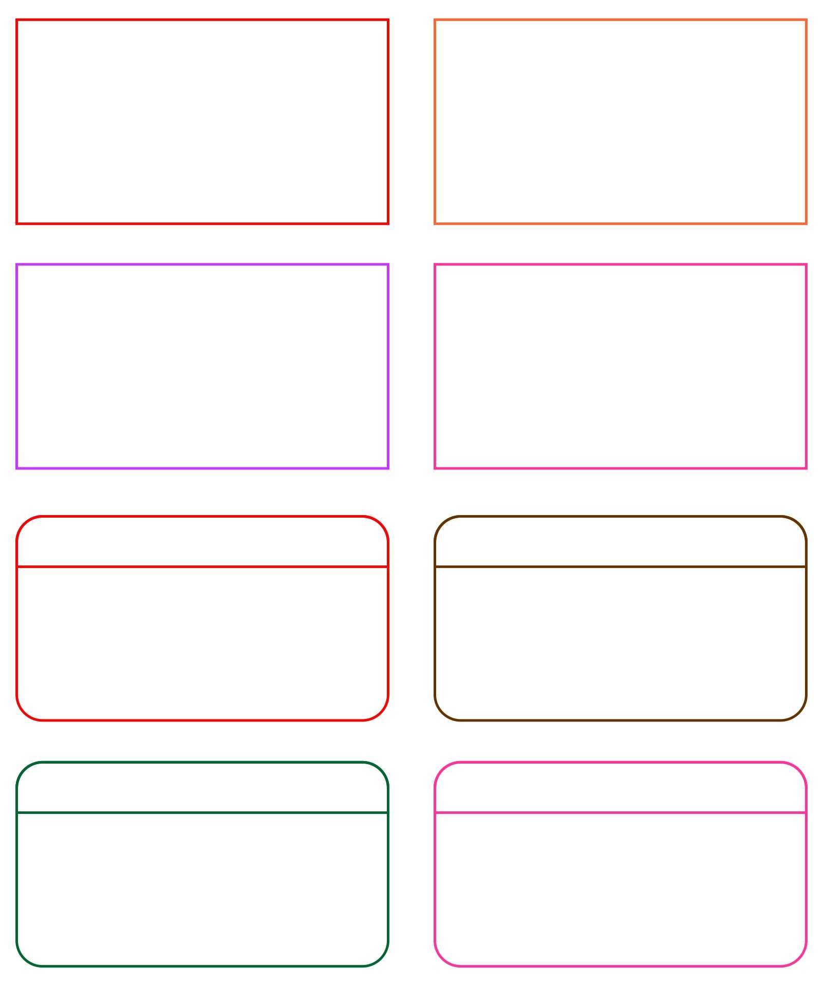 10 Best Card Word Template Printable - printablee