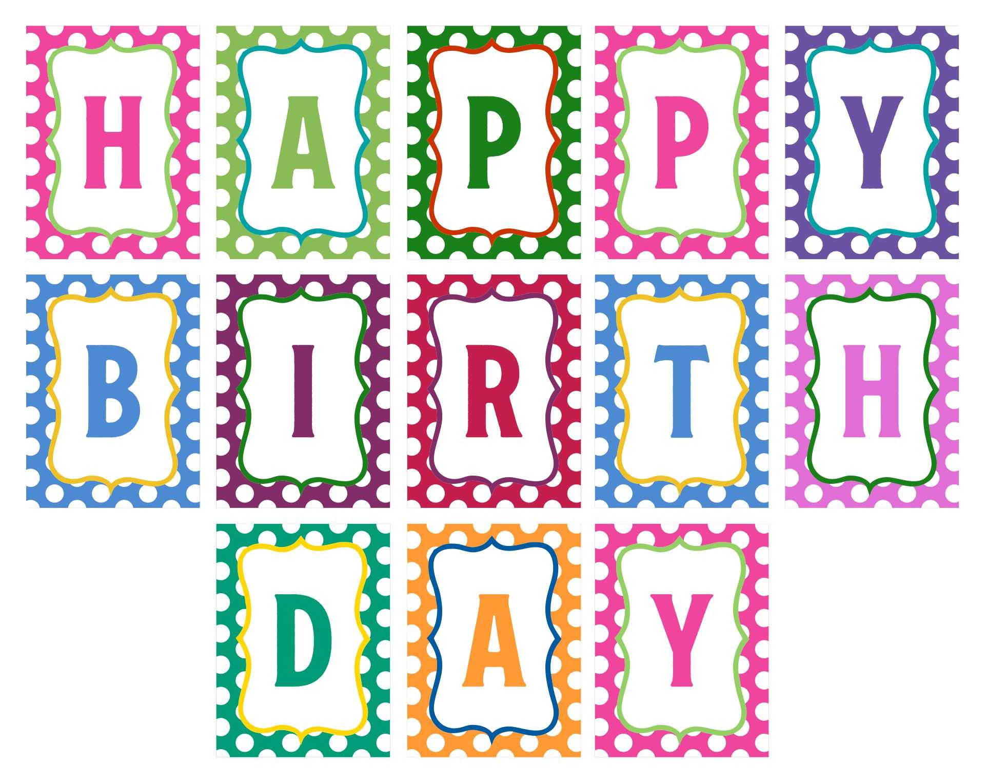 10 Best DIY Birthday Banner Printable Template - printablee