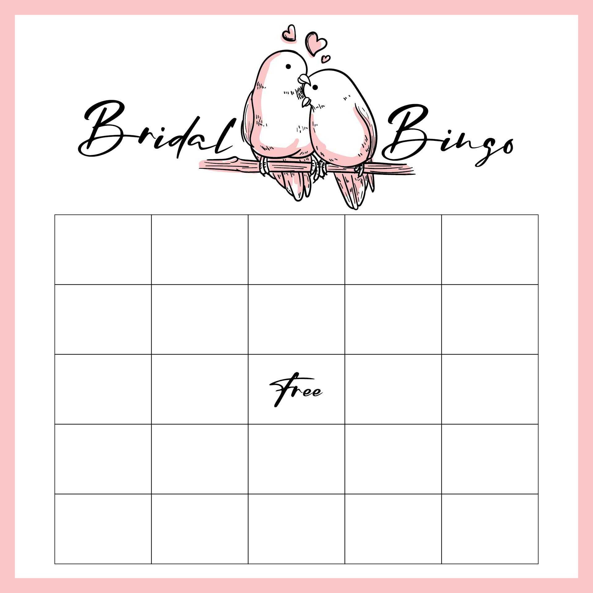 10 Best Free Printable Bingo Template – Printablee