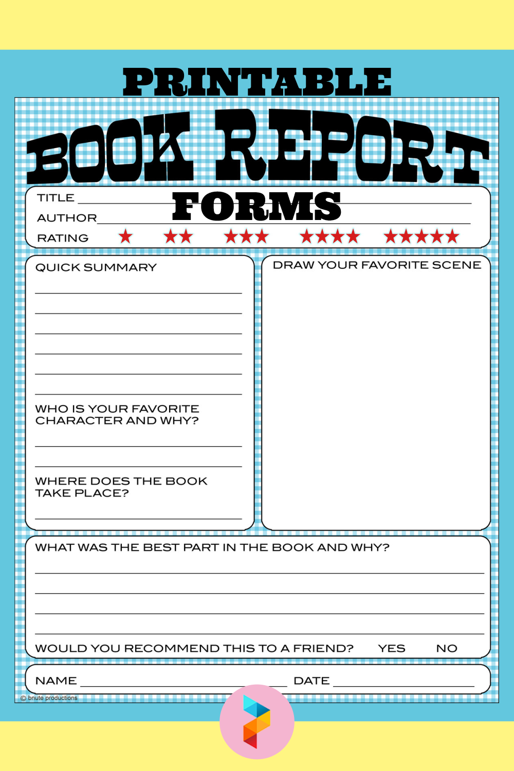 10 Best Free Printable Book Report Forms - printablee