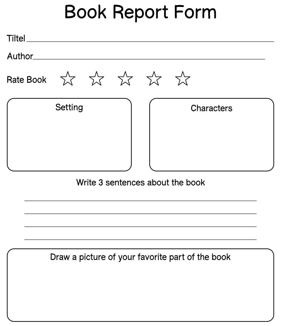 10 Best Free Printable Book Report Forms – Printablee