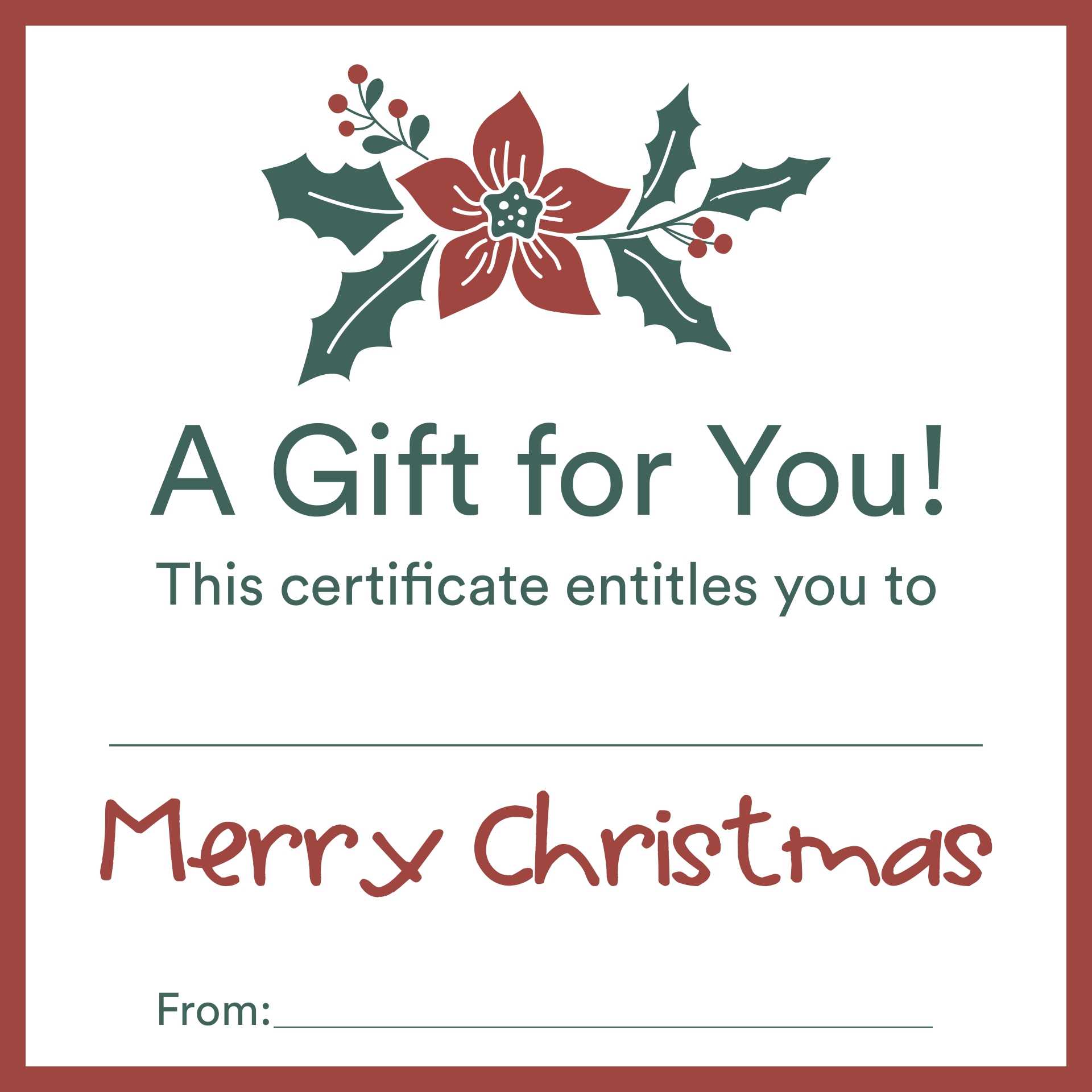 10 Best Free Printable Christmas Gift Voucher Templates Within Christmas Gift Certificate Template Free Download 10 Best Free Printable Christmas Gift Voucher Templates Within Christmas Gift Certificate Template Free Download