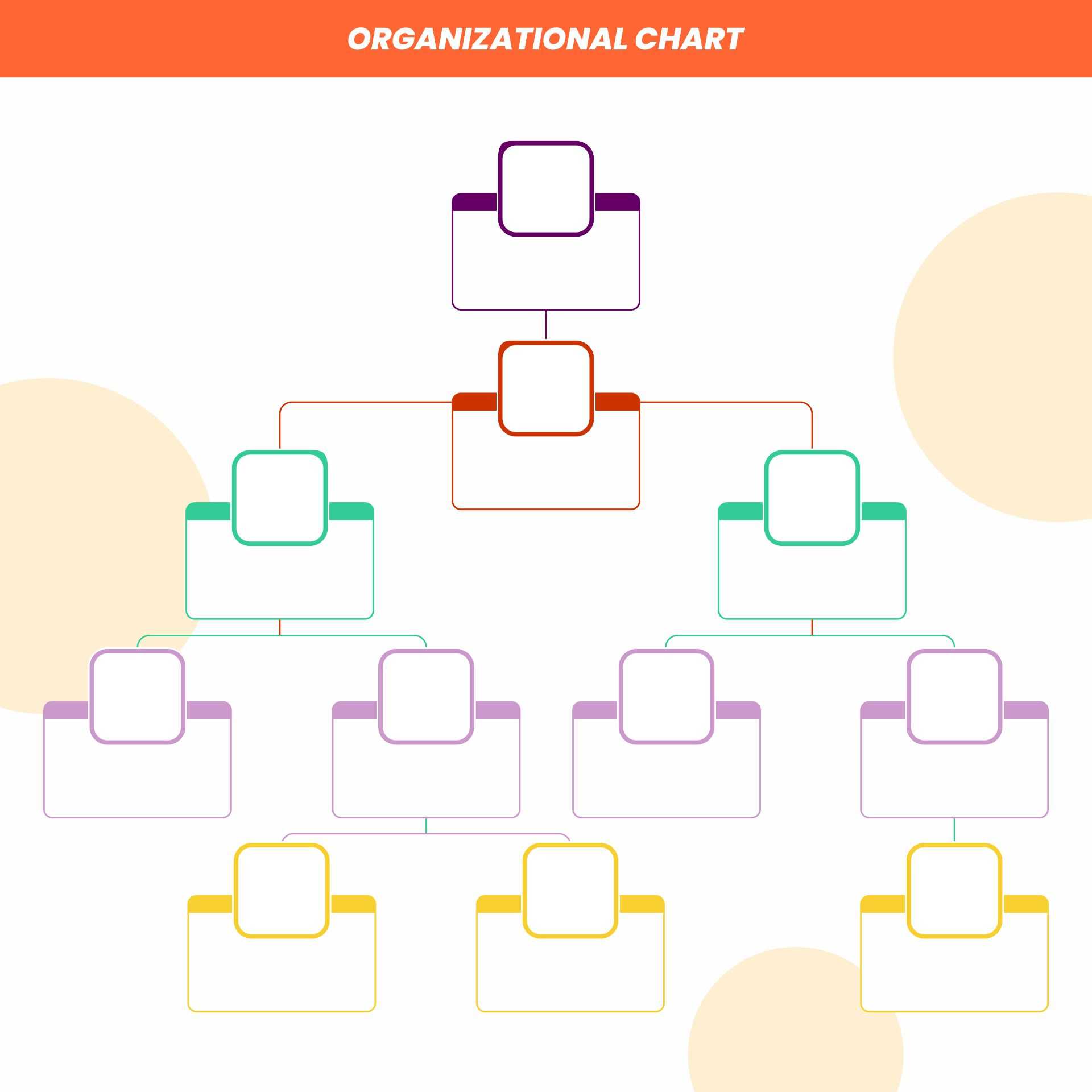 10 Best Free Printable Organizational Chart Template – Printablee