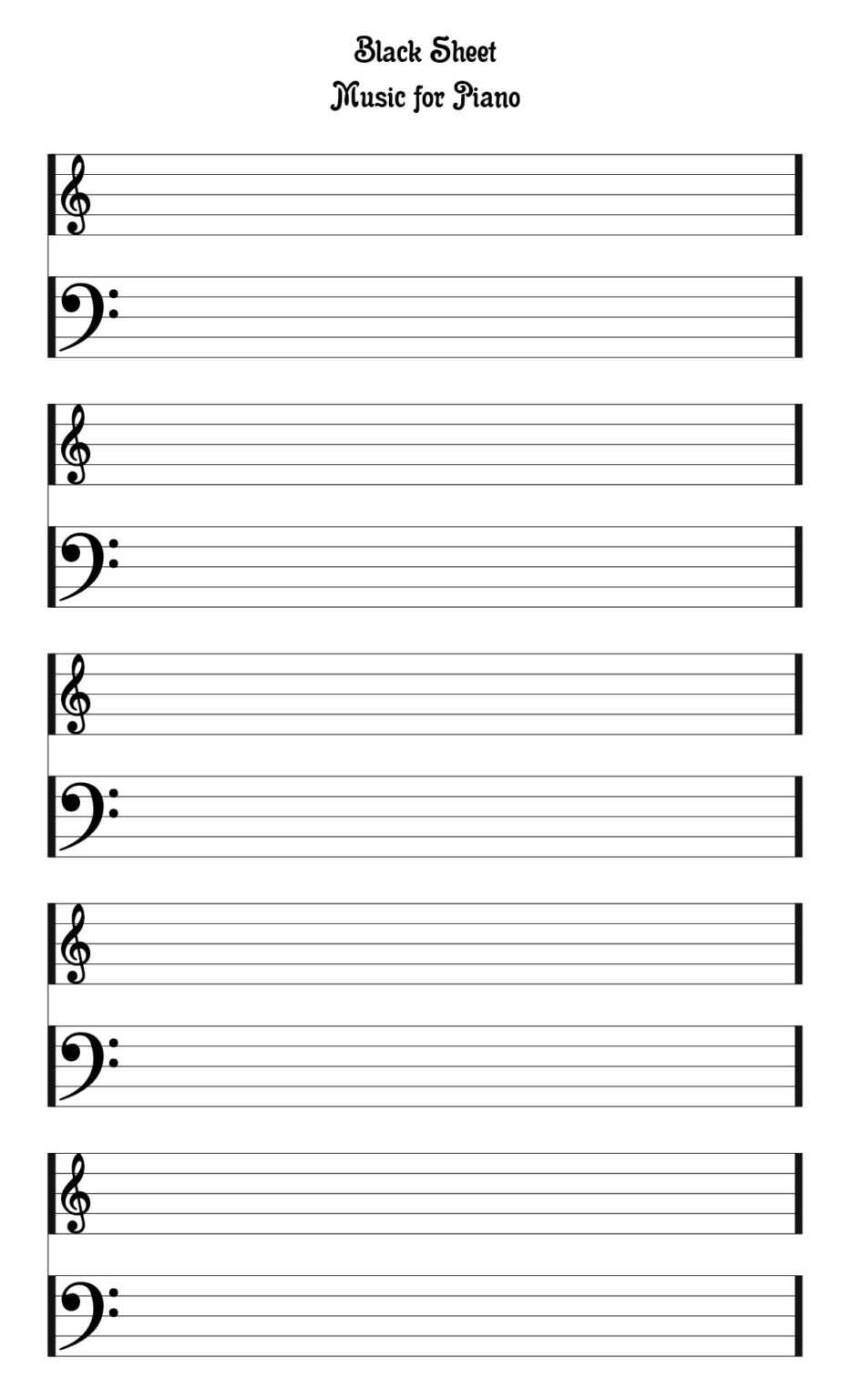 10 Best Free Printable Staff Paper Blank Sheet Music – printablee ...