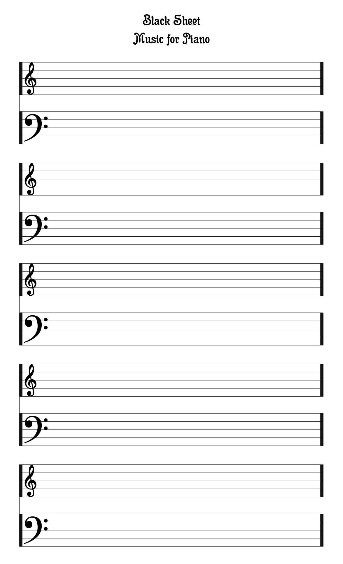 10 Best Free Printable Staff Paper Blank Sheet Music - printablee