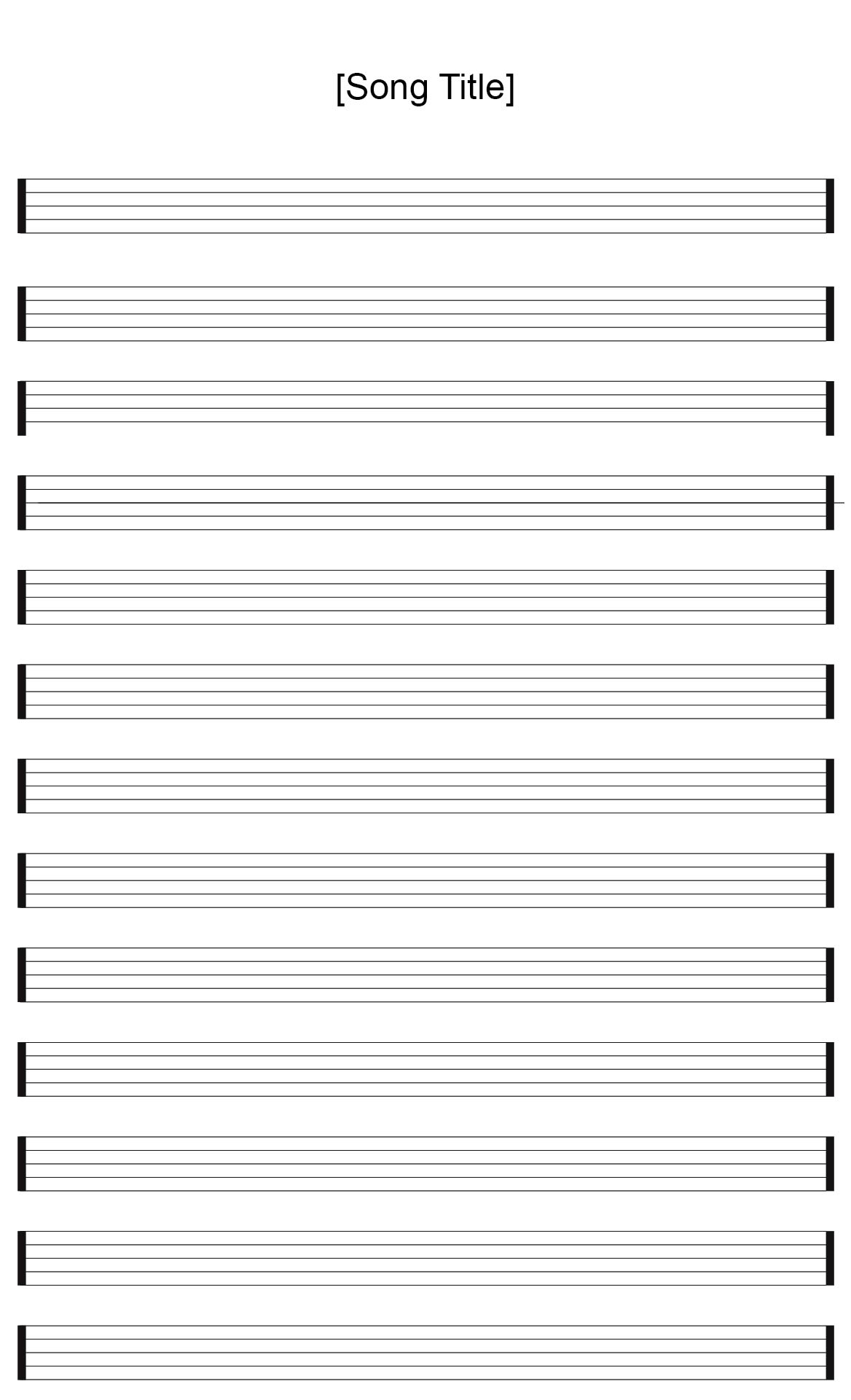 10 Best Free Printable Staff Paper Blank Sheet Music - printablee