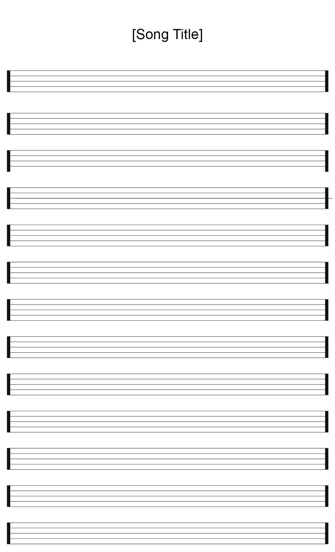 10 Best Free Printable Staff Paper Blank Sheet Music - printablee