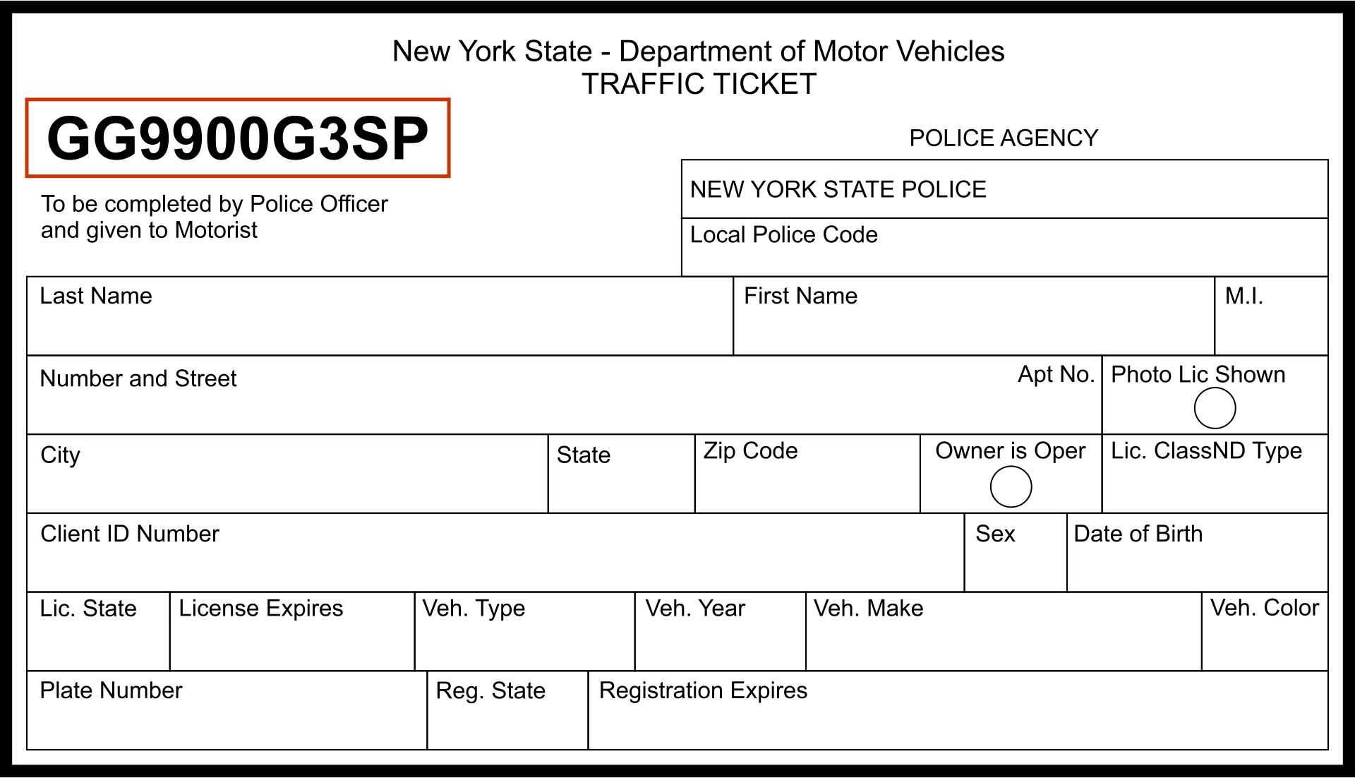 10 Best Free Printable Violation Tickets – Printablee