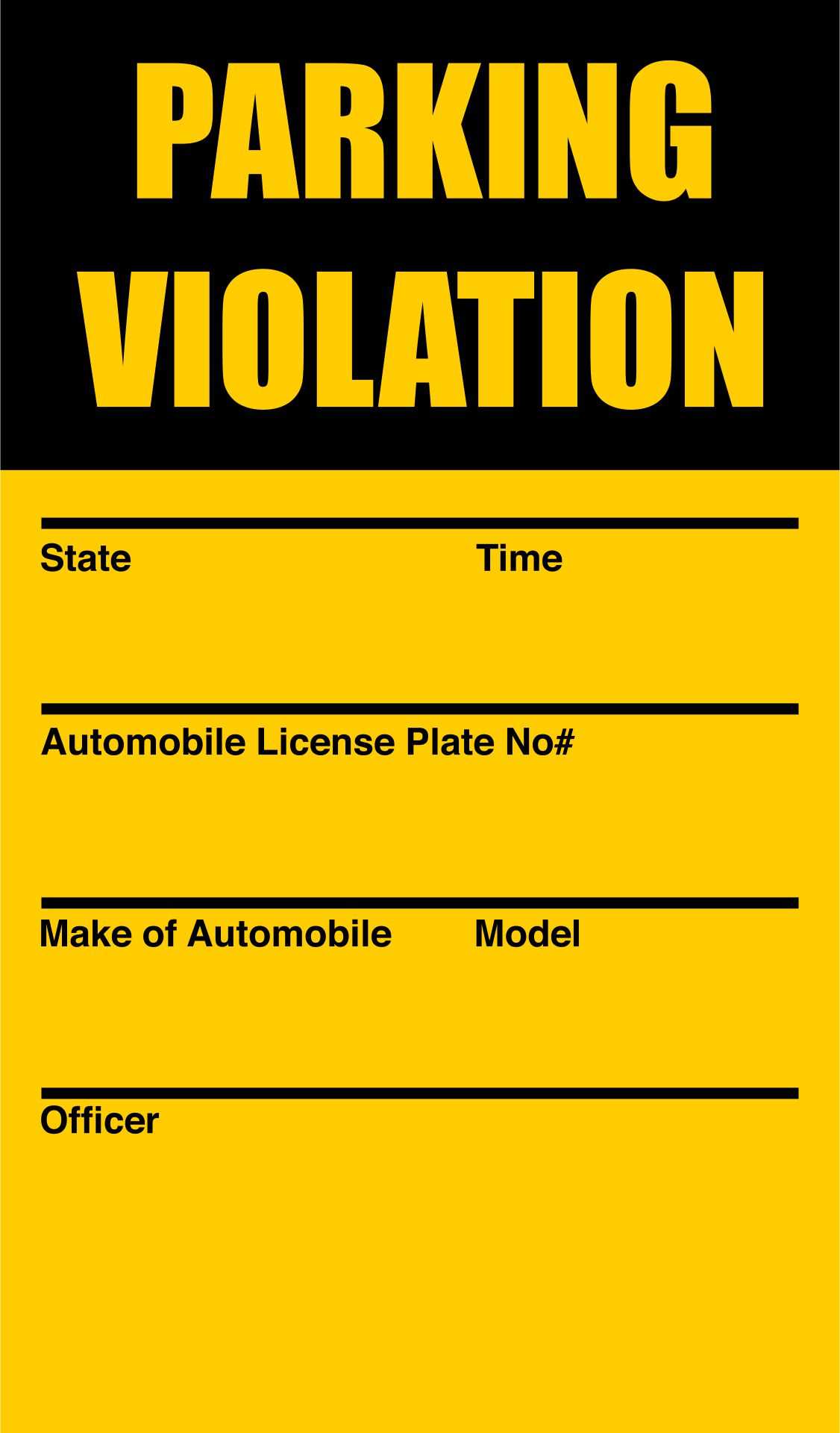 10 Best Free Printable Violation Tickets – Printablee