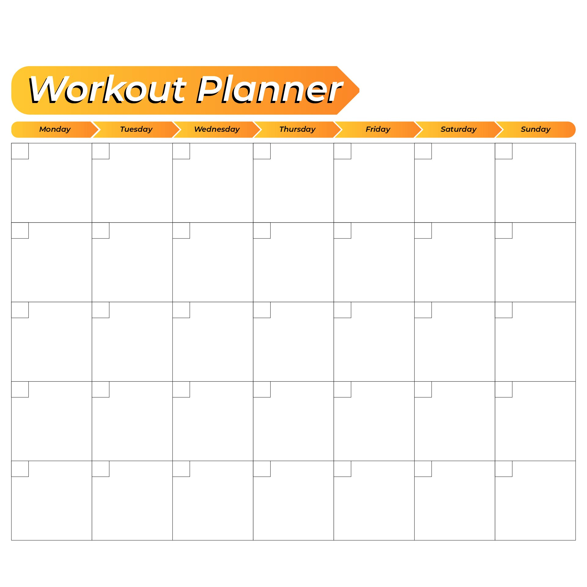 10 Best Free Printable Weekly Workout Schedule – Printablee