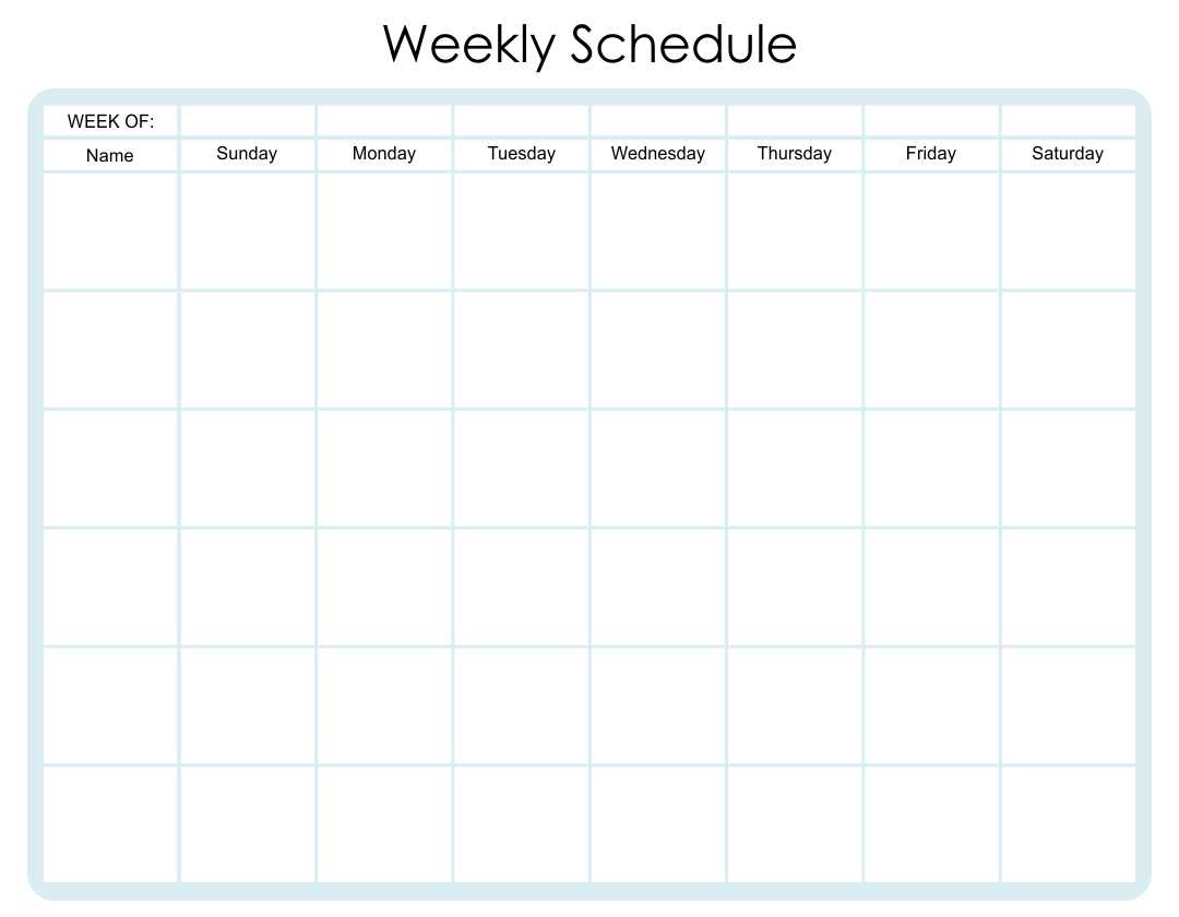 10 Best Free Printable Weekly Workout Schedule – Printablee