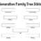 10 Best Generation Family Tree Template Printable – Printablee