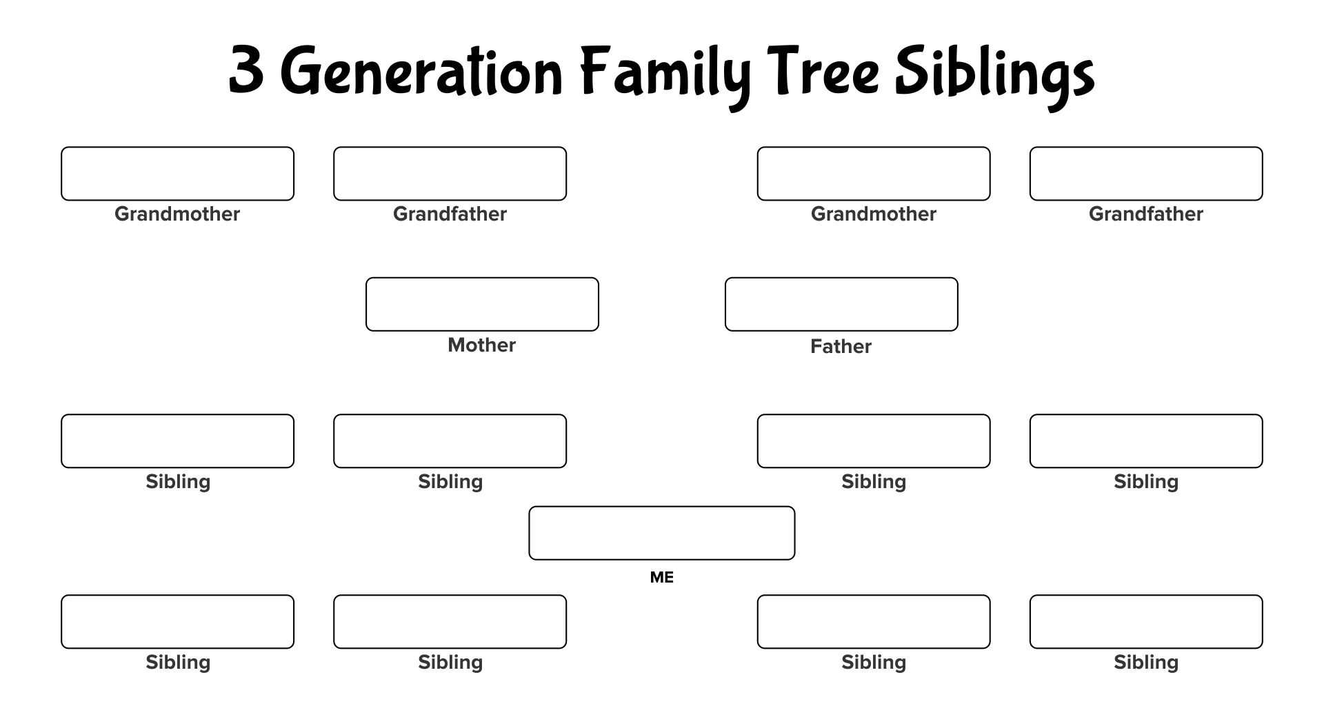 10 Best Generation Family Tree Template Printable – Printablee