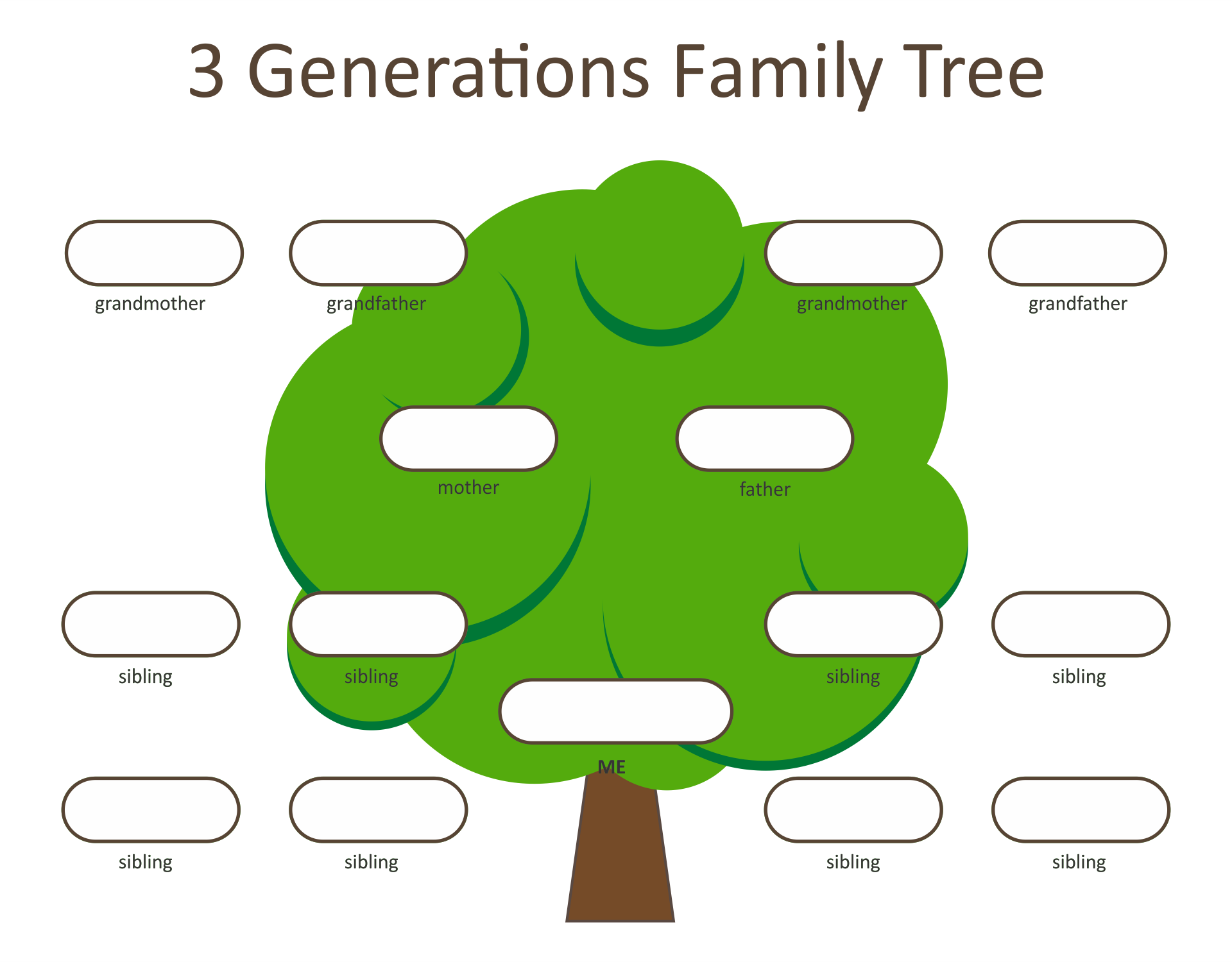 10 Best Generation Family Tree Template Printable - printablee