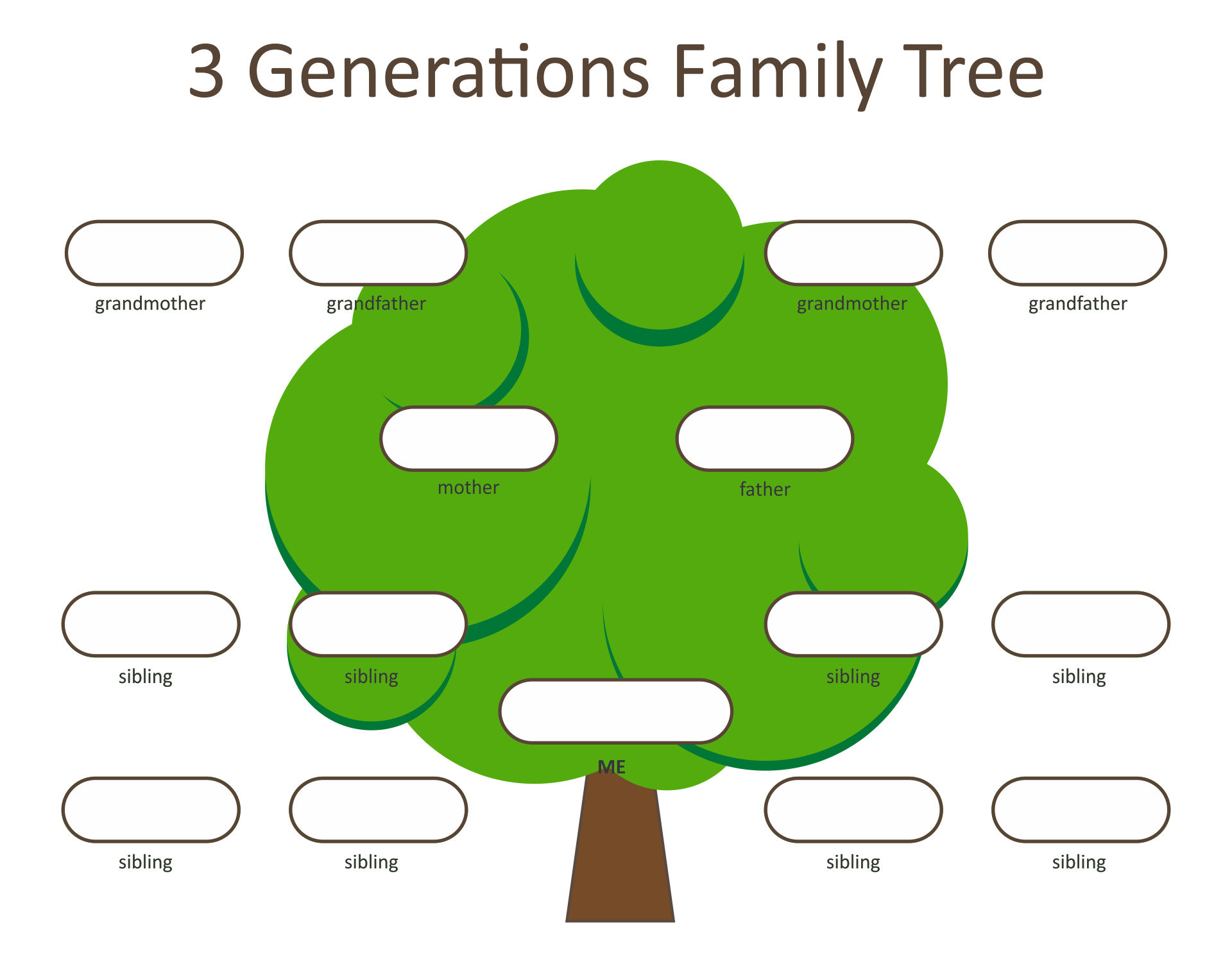 10 Best Generation Family Tree Template Printable – Printablee