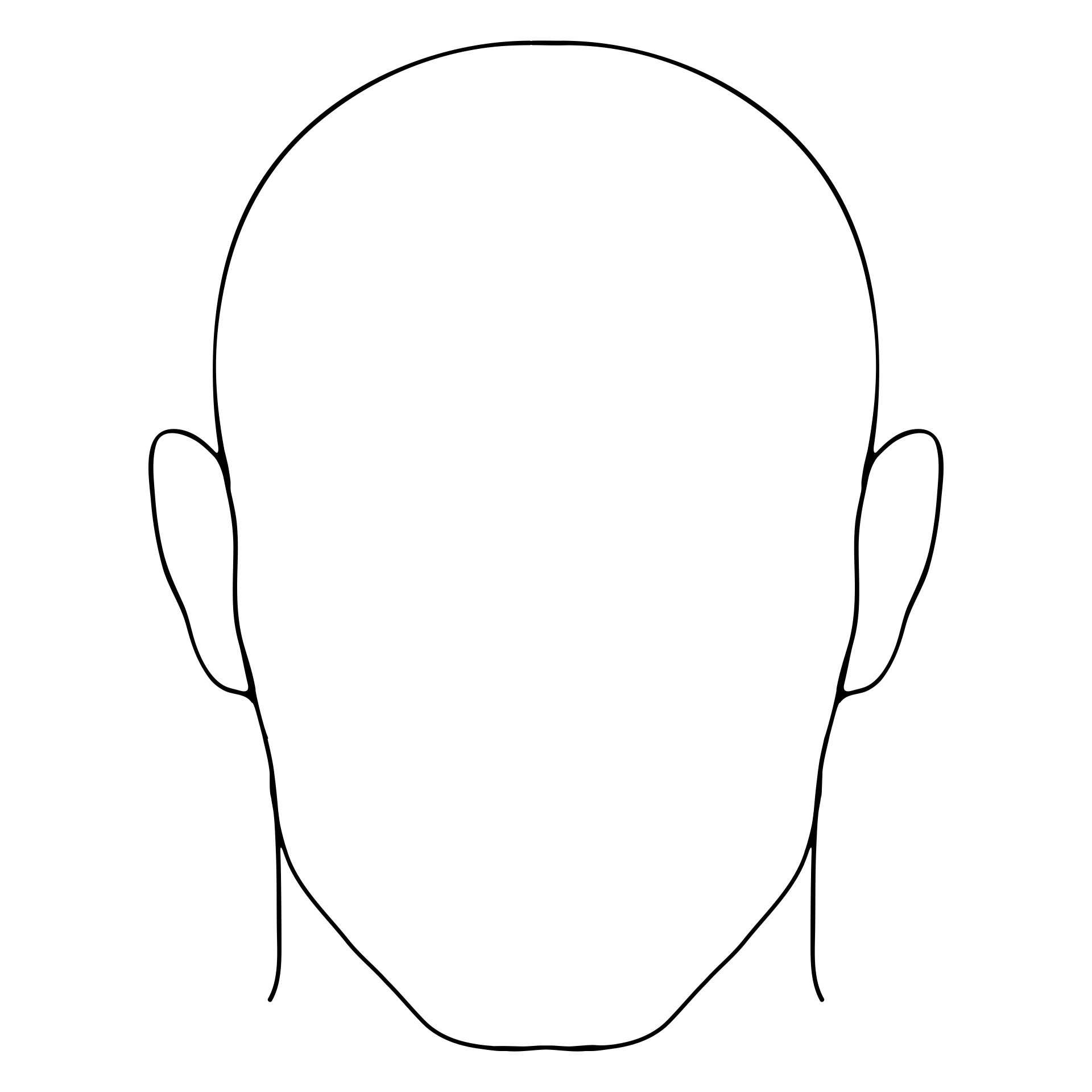 10 Best Head Template Printable - printablee