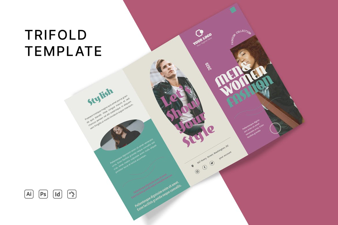 10+ Best InDesign Trifold Templates (For Brochures & More) - Theme  Throughout Double Sided Tri Fold Brochure Template