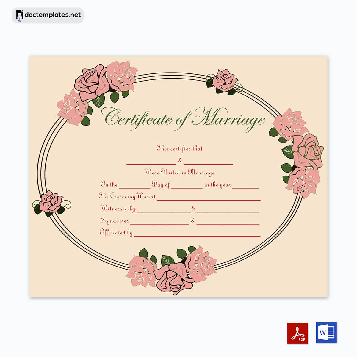 10+ Best Marriage Certificate Templates  How to Make Yours? Intended For Blank Marriage Certificate Template