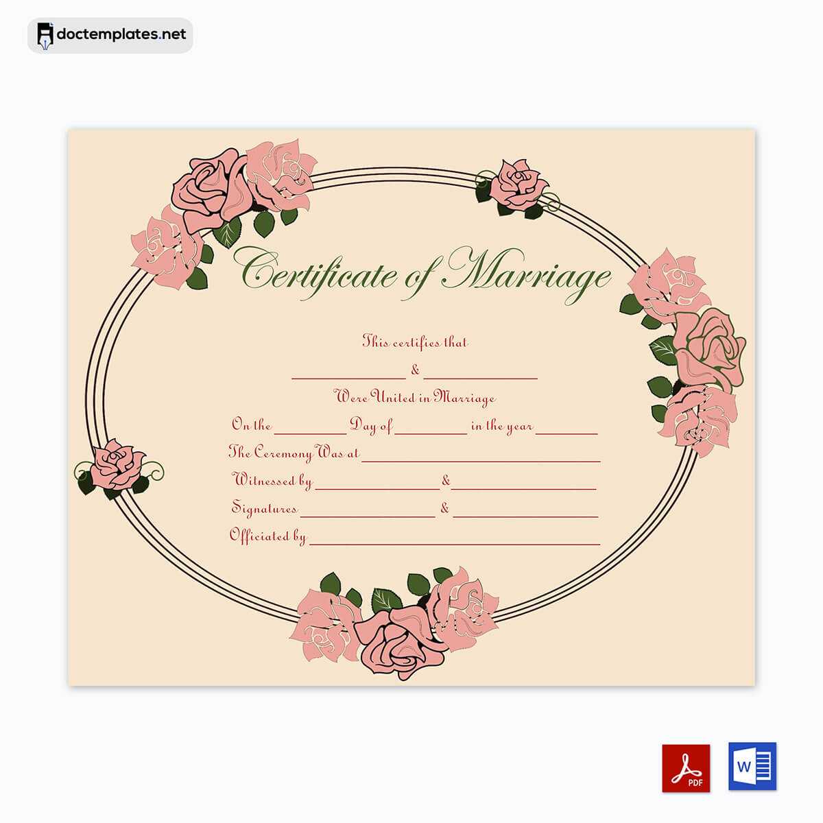 10+ Best Marriage Certificate Templates  How to Make Yours? Intended For Blank Marriage Certificate Template