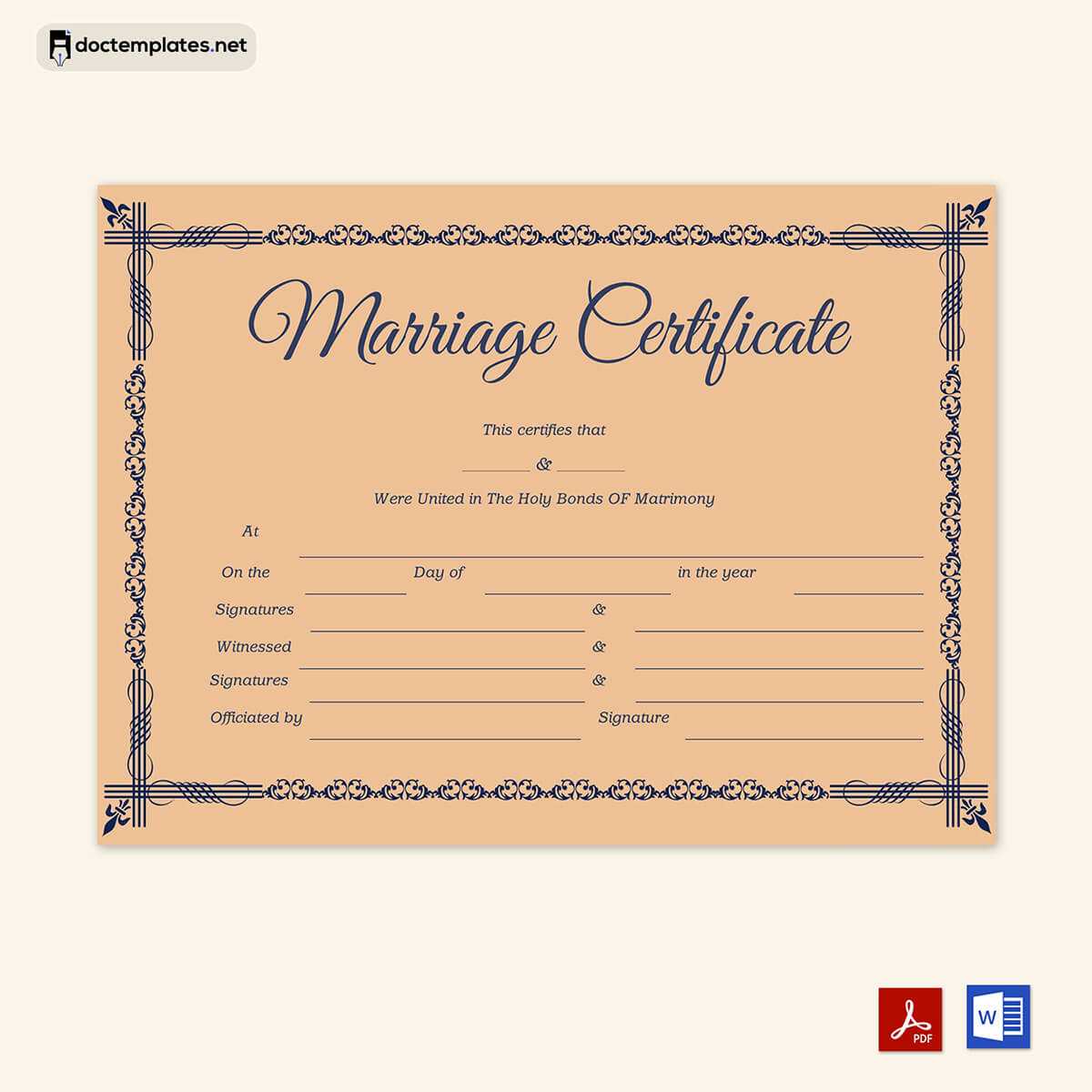 10+ Best Marriage Certificate Templates  How To Make Yours? Pertaining To Certificate Of Marriage Template