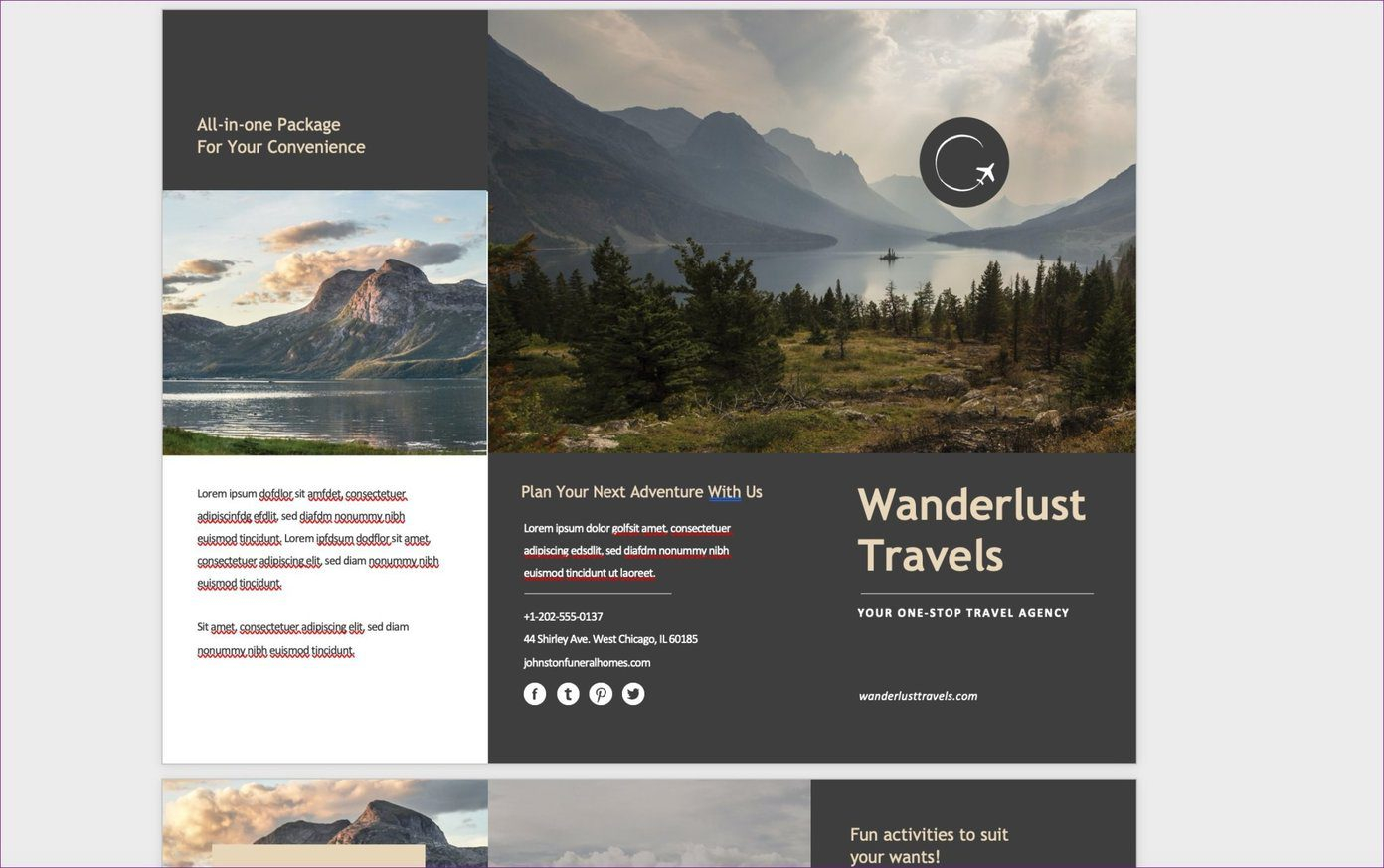10 Best Microsoft Word Templates To Create Brochure For Word Travel Brochure Template