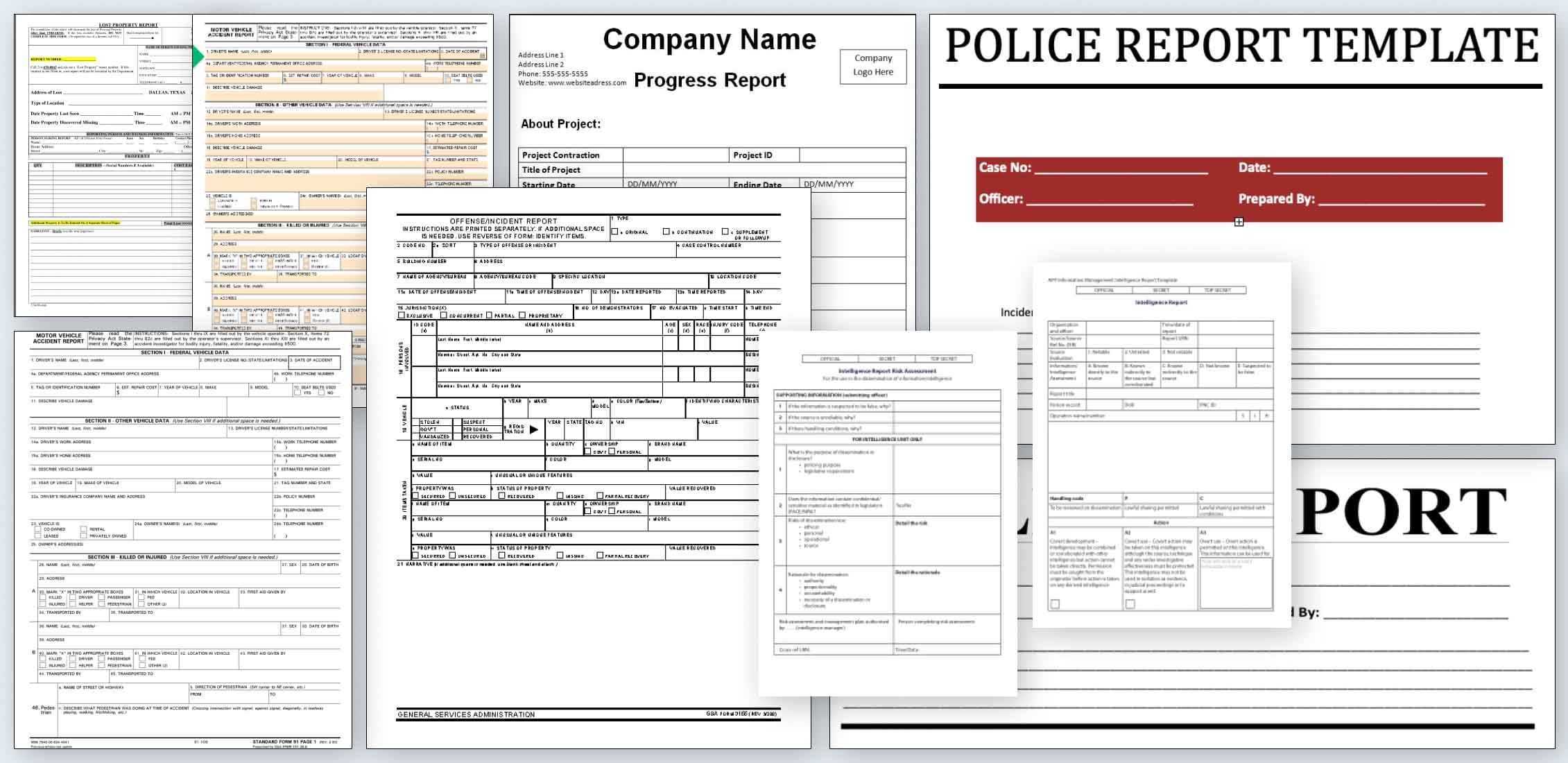 10+ Best Police Report Templates for 10: Free and Premium  Inside Crime Scene Report Template