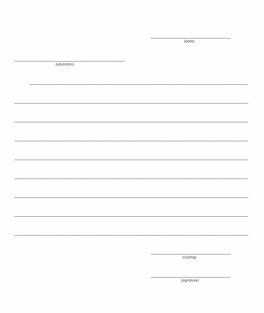 10 Best Printable Blank Template Friendly Letter – Printablee