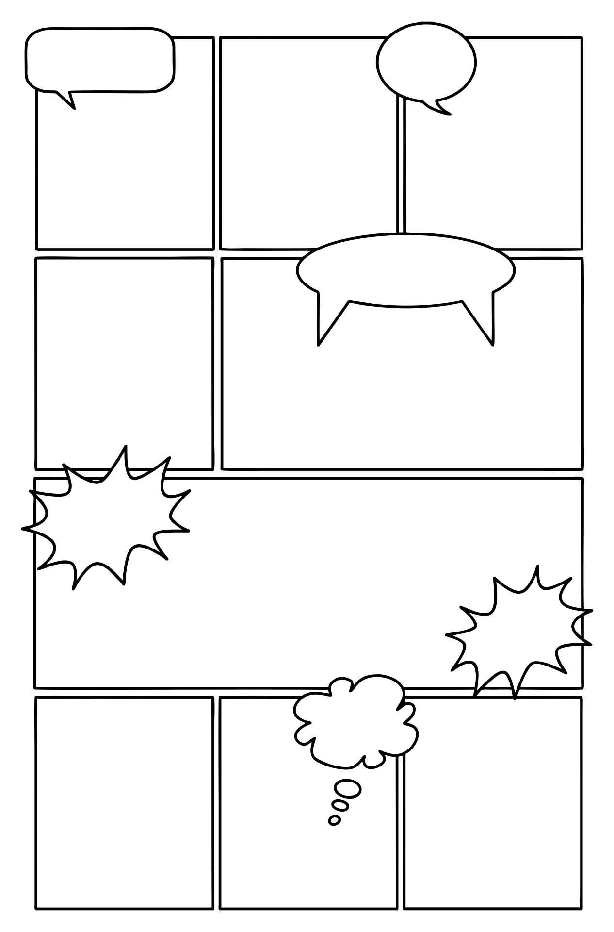 10 Best Printable Comic Book Layout Template - printablee