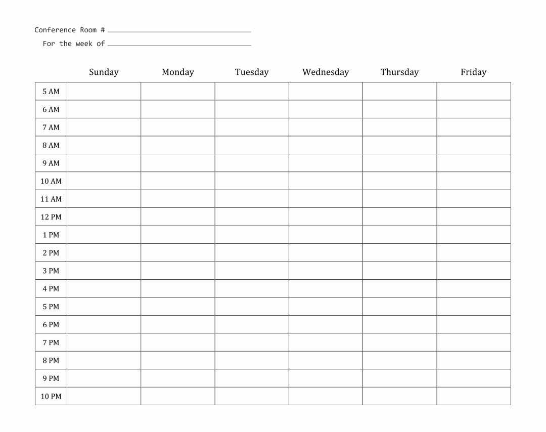 10 Best Printable Daily Hourly Calendar Template - printablee