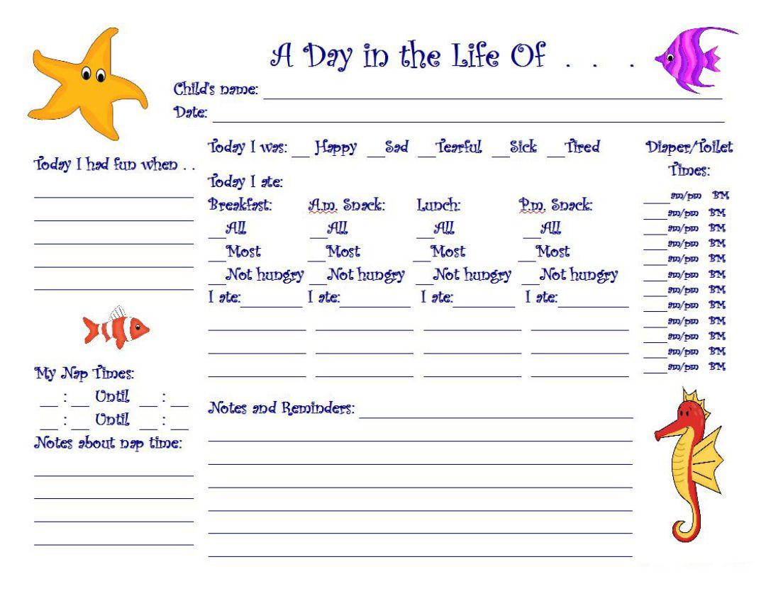 10 Best Printable Daily Sheets For Toddlers - printablee