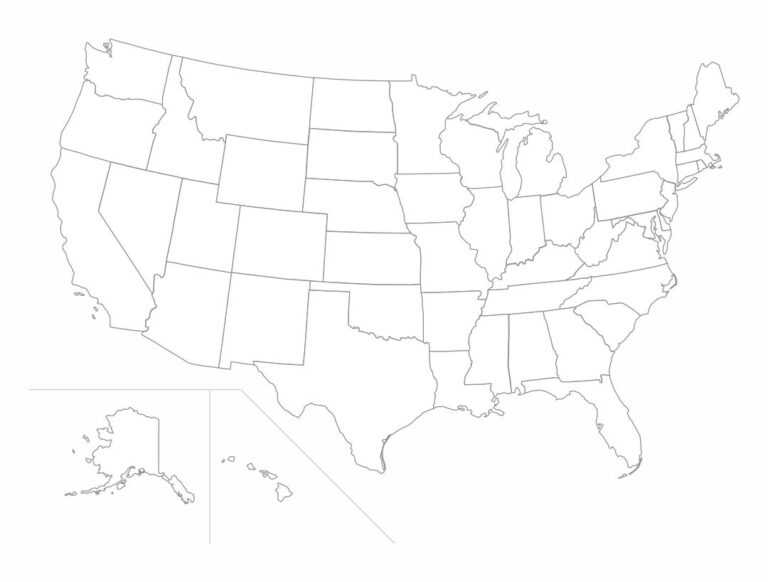 10 Best Printable Map Of United States – printablee – Rebeccachulew.com