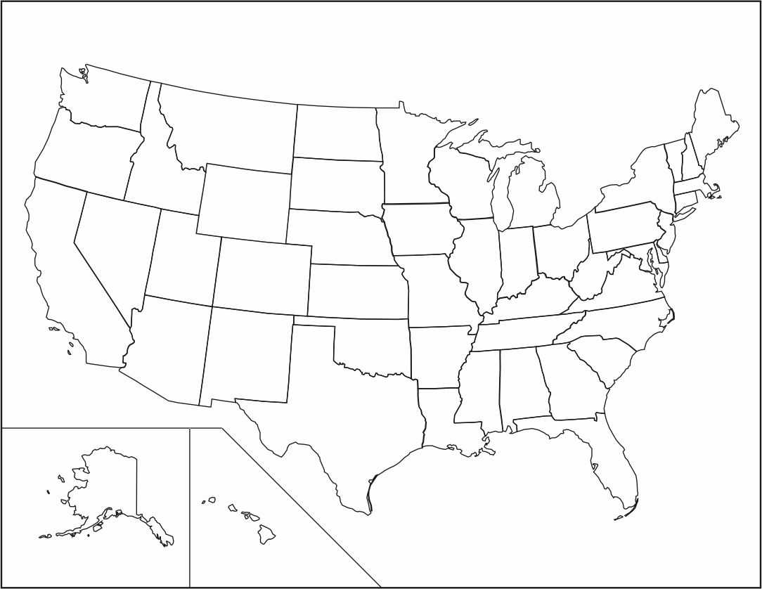 10 Best Printable Map Of United States - printablee