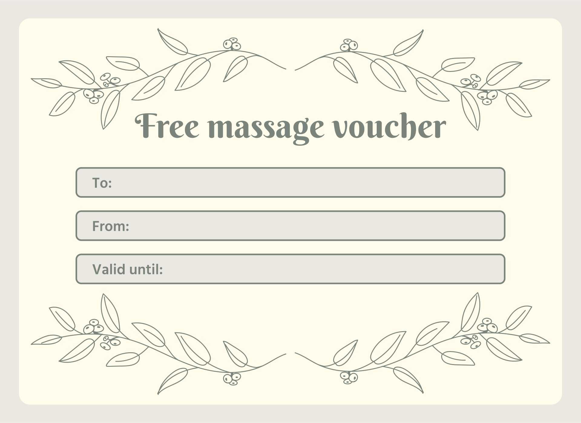 10 Best Printable Massage Gift Certificate Template - printablee