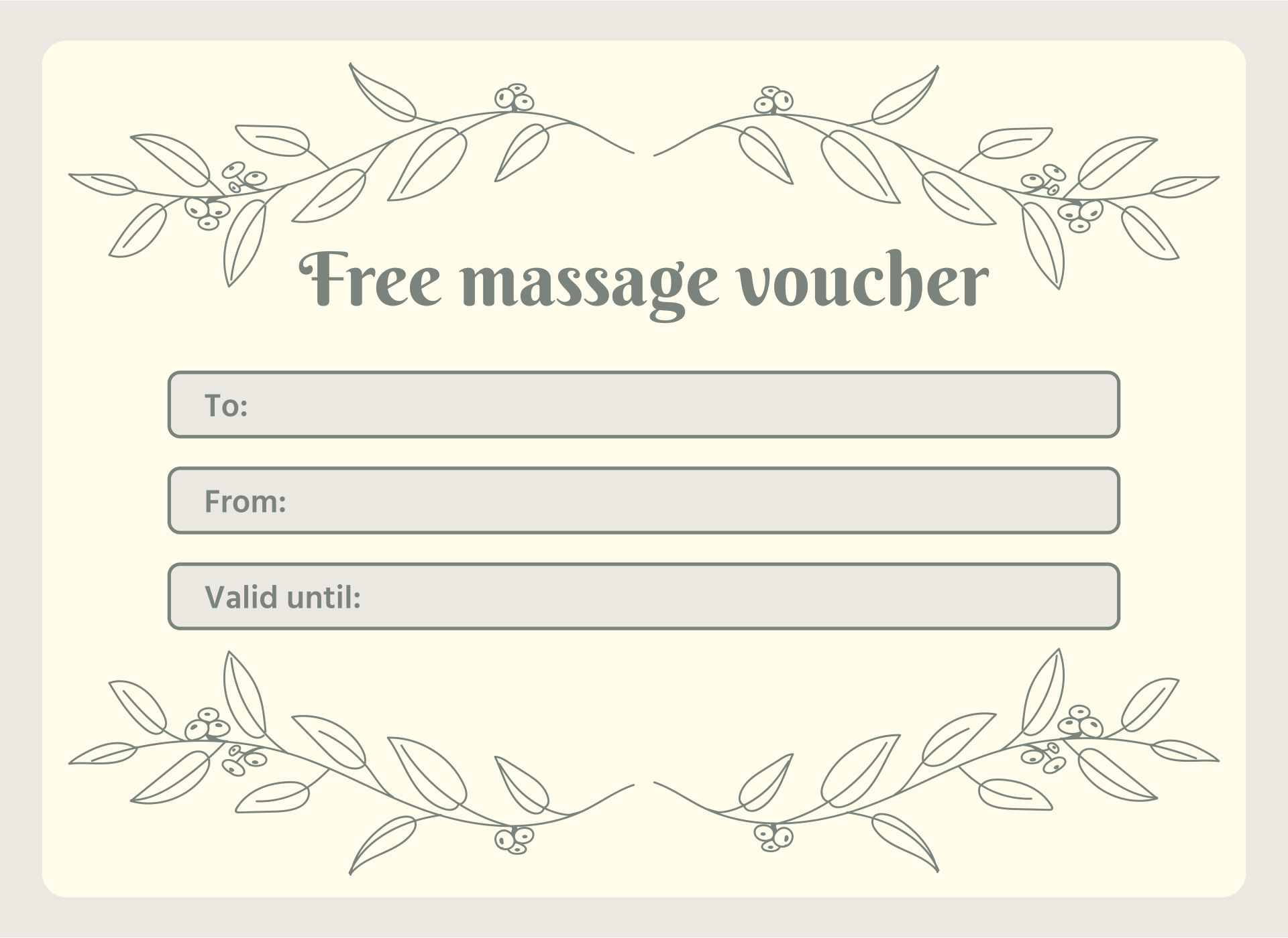 10 Best Printable Massage Gift Certificate Template - printablee