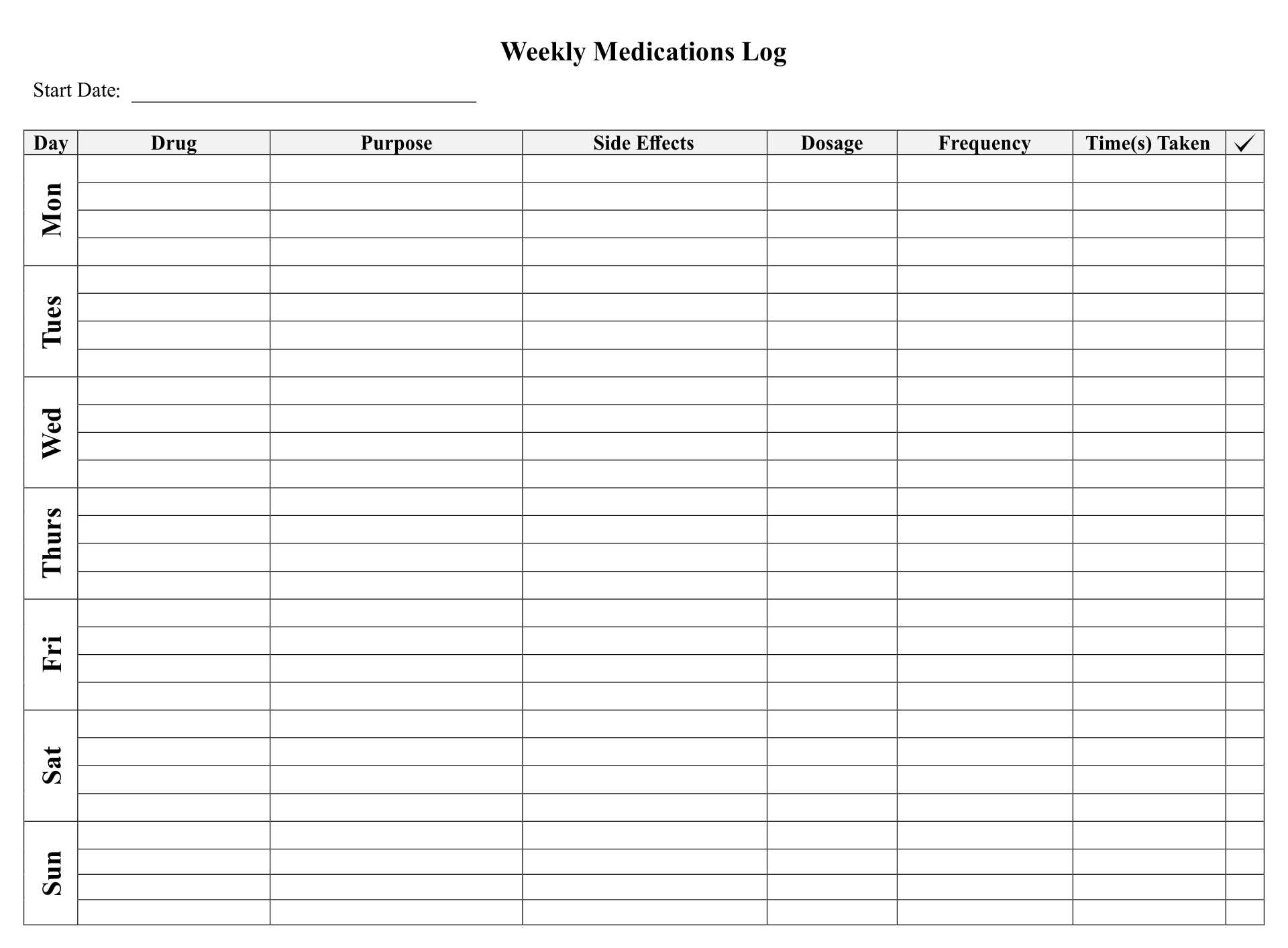 10 Best Printable Medication List For Adult - printablee